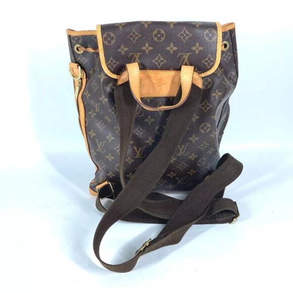 LOUIS VUITTON M40107 Monogram Sac Ado-Bosphore backpack bag Brown authentic - Picture 2 of 16